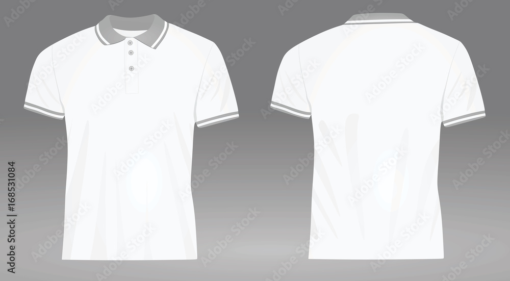 White Collar Grey Polo T-Shirts