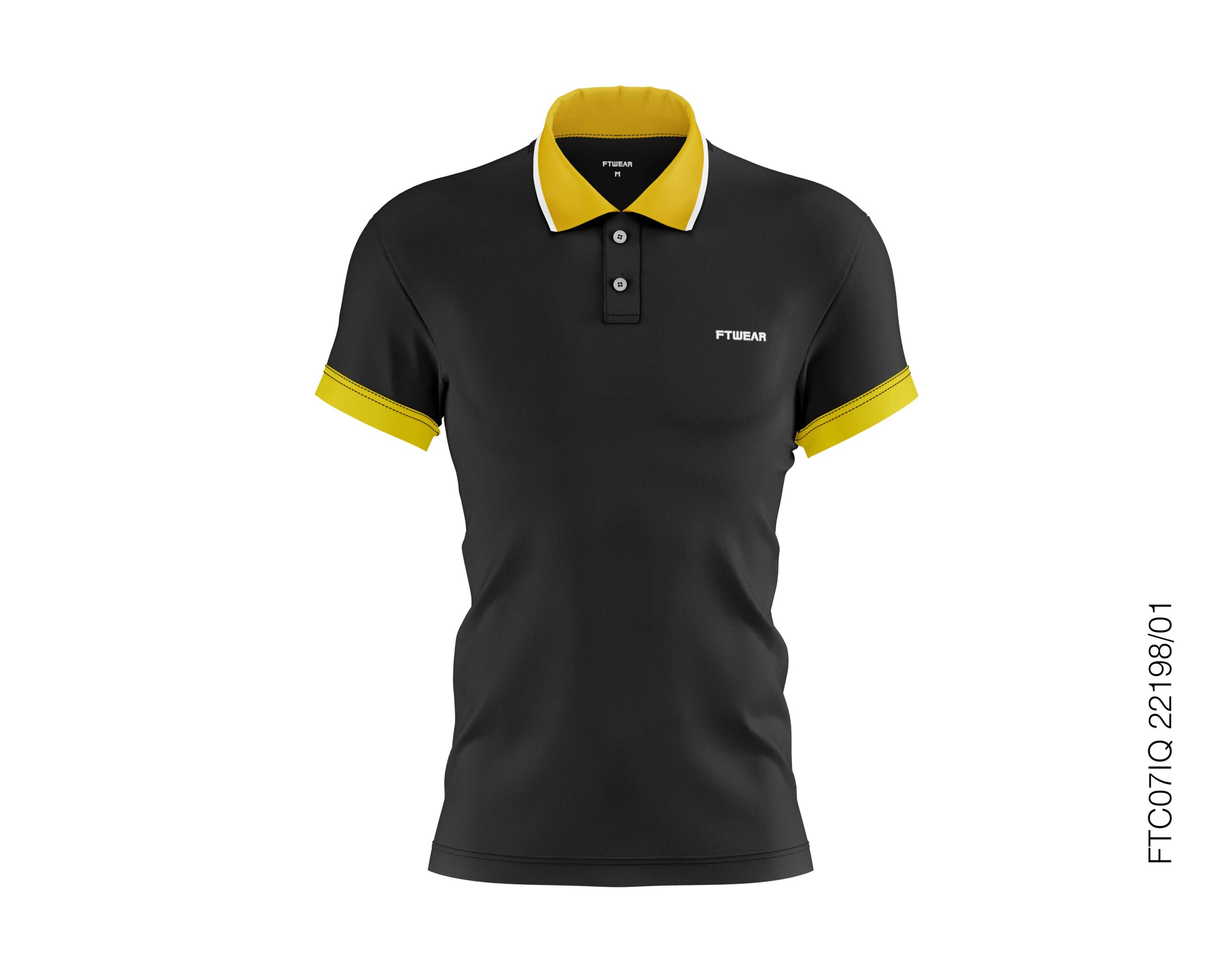 Black Collar Yellow Polo T-Shirts
