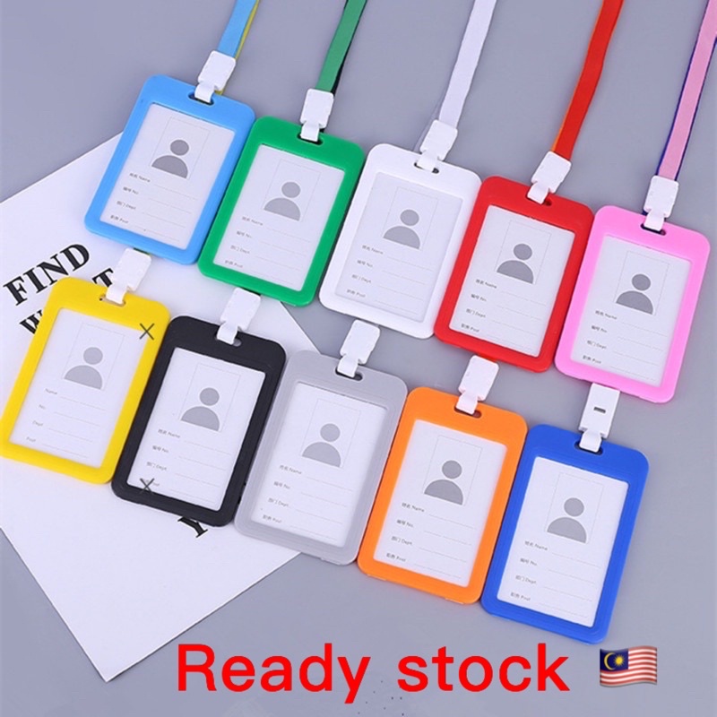 Cyan Blue Plastic Name Tag holder