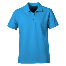 Cyan Plain Polo T-Shirts