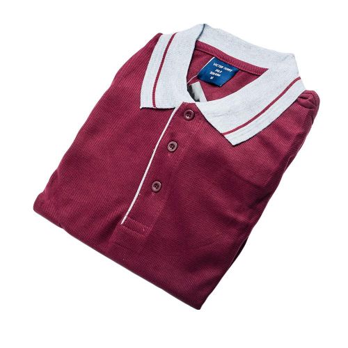 Maroon Collar Grey Polo T-Shirts (copy)