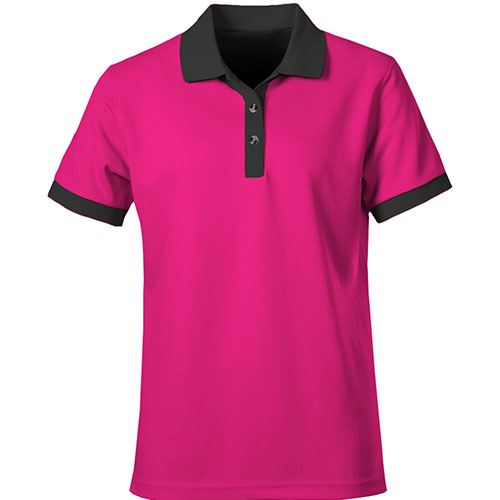 Purple Collar Black Polo T-Shirts