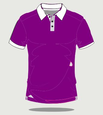 Purple Collar Grey Polo T-Shirts