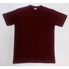 Kids Maroon Round Neck T-shirts