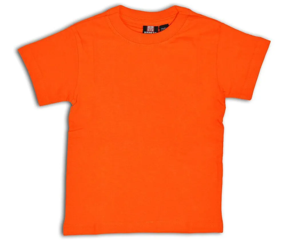 Kids Orange Round Neck T-shirt