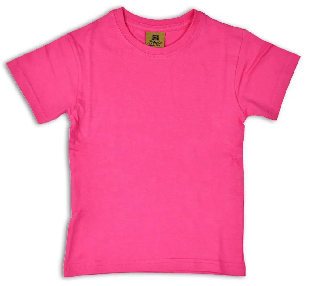 Kids Pink Round Neck T-shirts