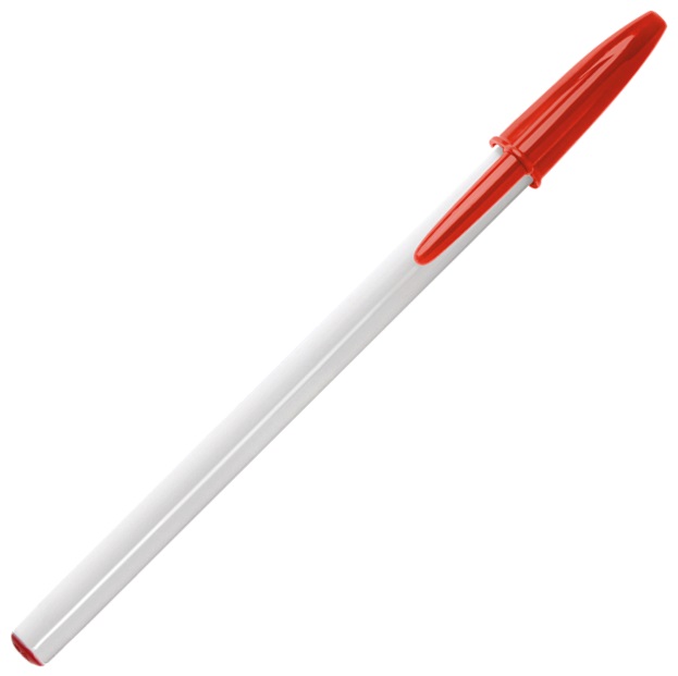 White -Red Bic pens