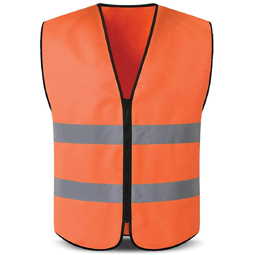 Orange normal reflectors with lining zipped