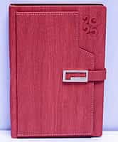 Red A5 Diaries 2025 pocket