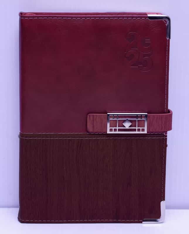 A5 Maroon Center Buckle 2025 Diaries