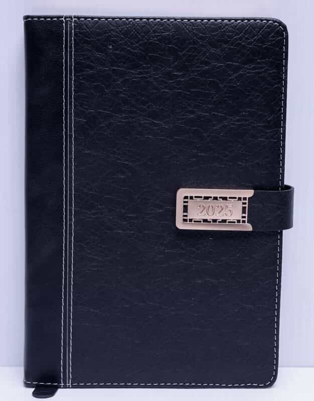 Black A4 center buckle Diaries 2025