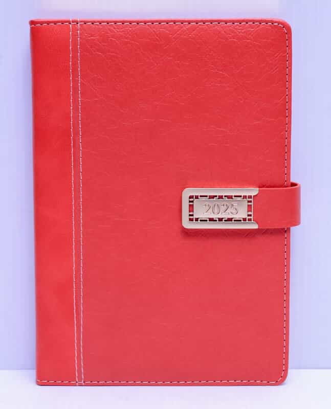 A4 Red center buckle Diaries 2025