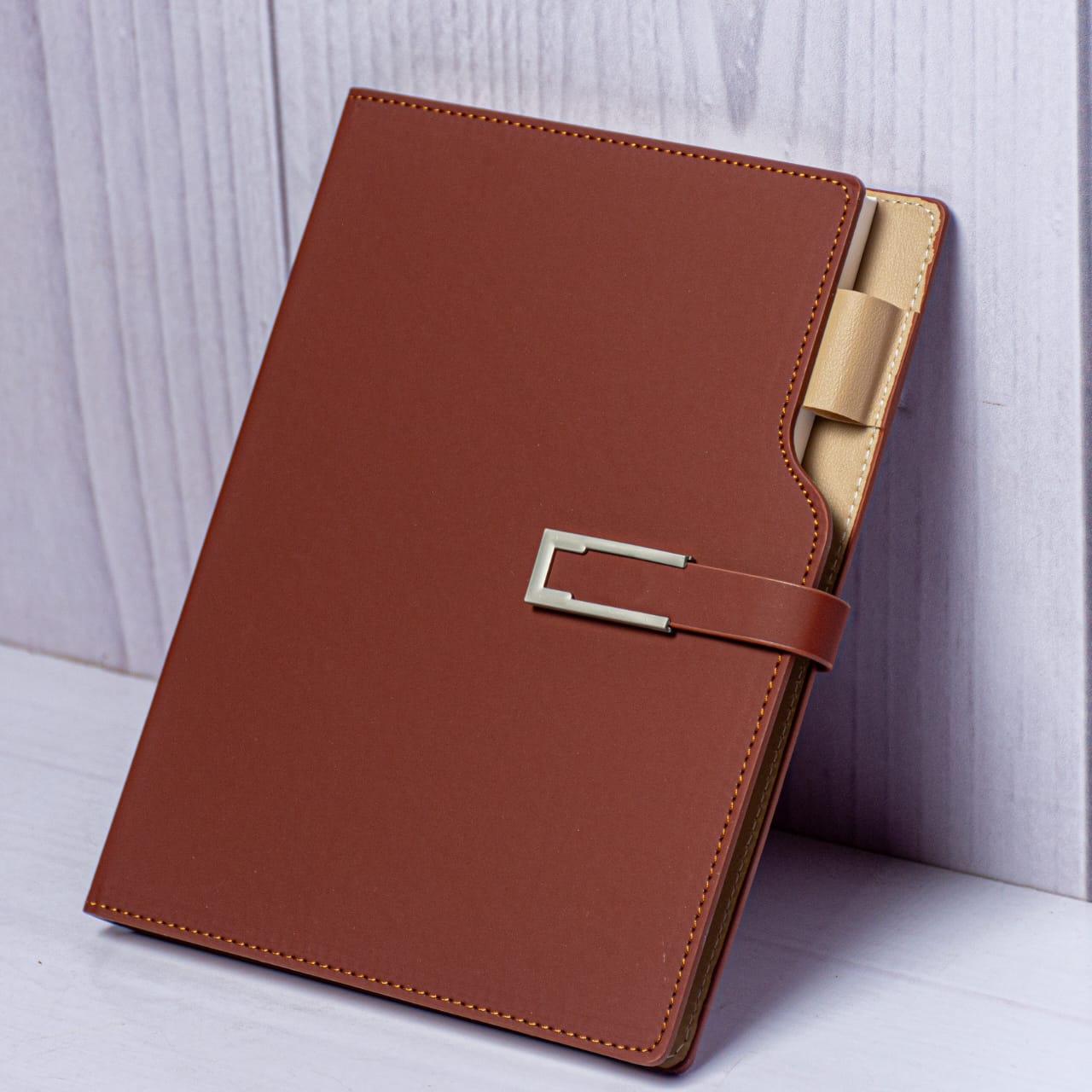 Brown A5 Curved Notebook