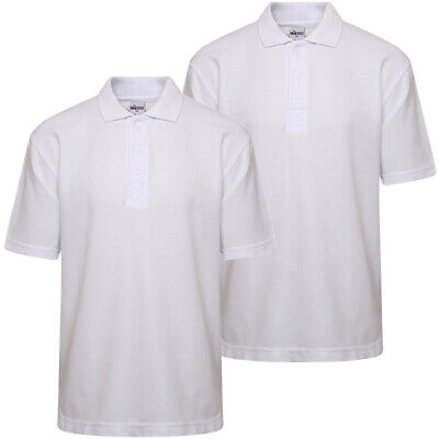 Kids WHITE plain polo Tshirt