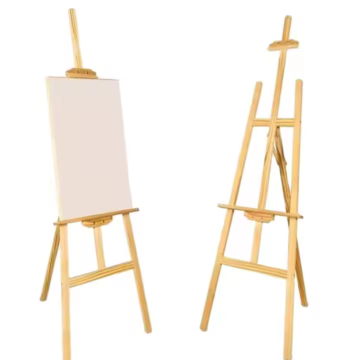 Portable wood tripod stand for photo dispay