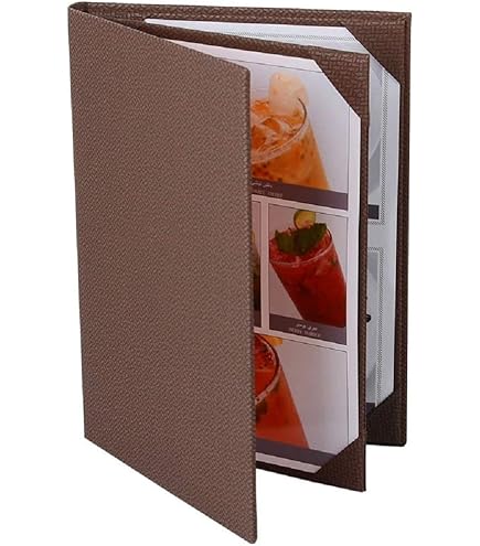 A5 Brown Leather menu album