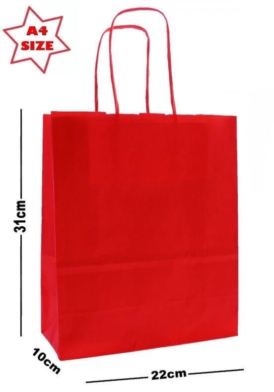 A4 RED Paper Gift Bag