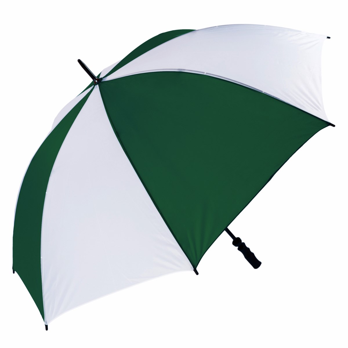 Jungle green-white panels normal umbrella