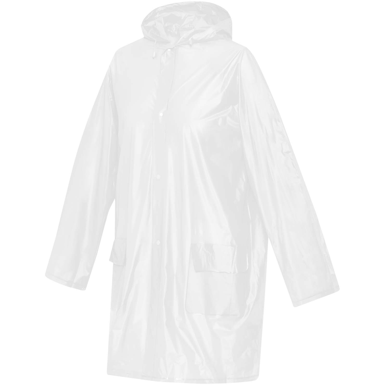 White Transparent Rain Coat;