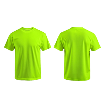 Lemon Green POLYESTER round neck T-Shirt ,