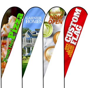Teardrop stand 2.5m printed fabric and stand