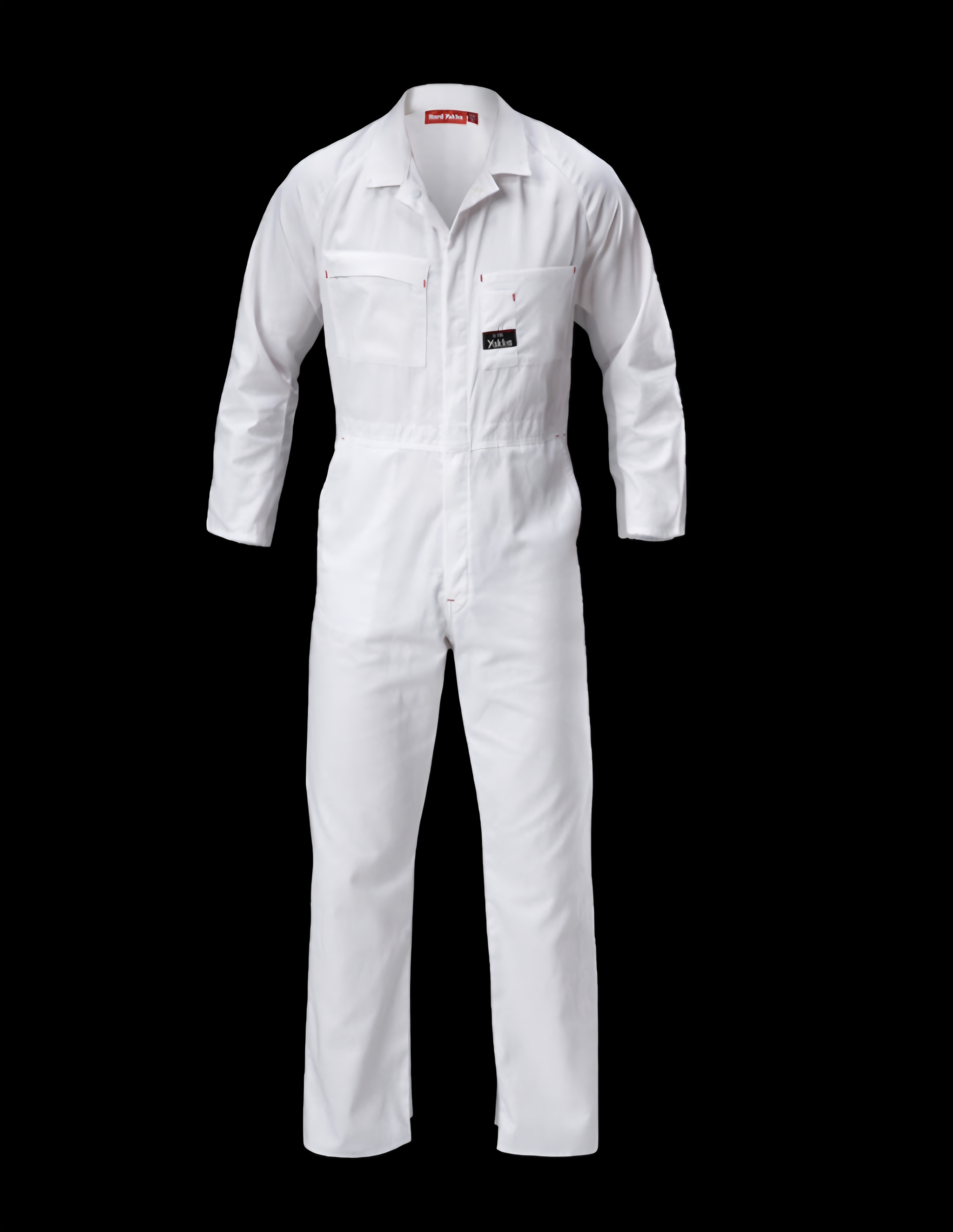 WHITE Plain overall canvas material