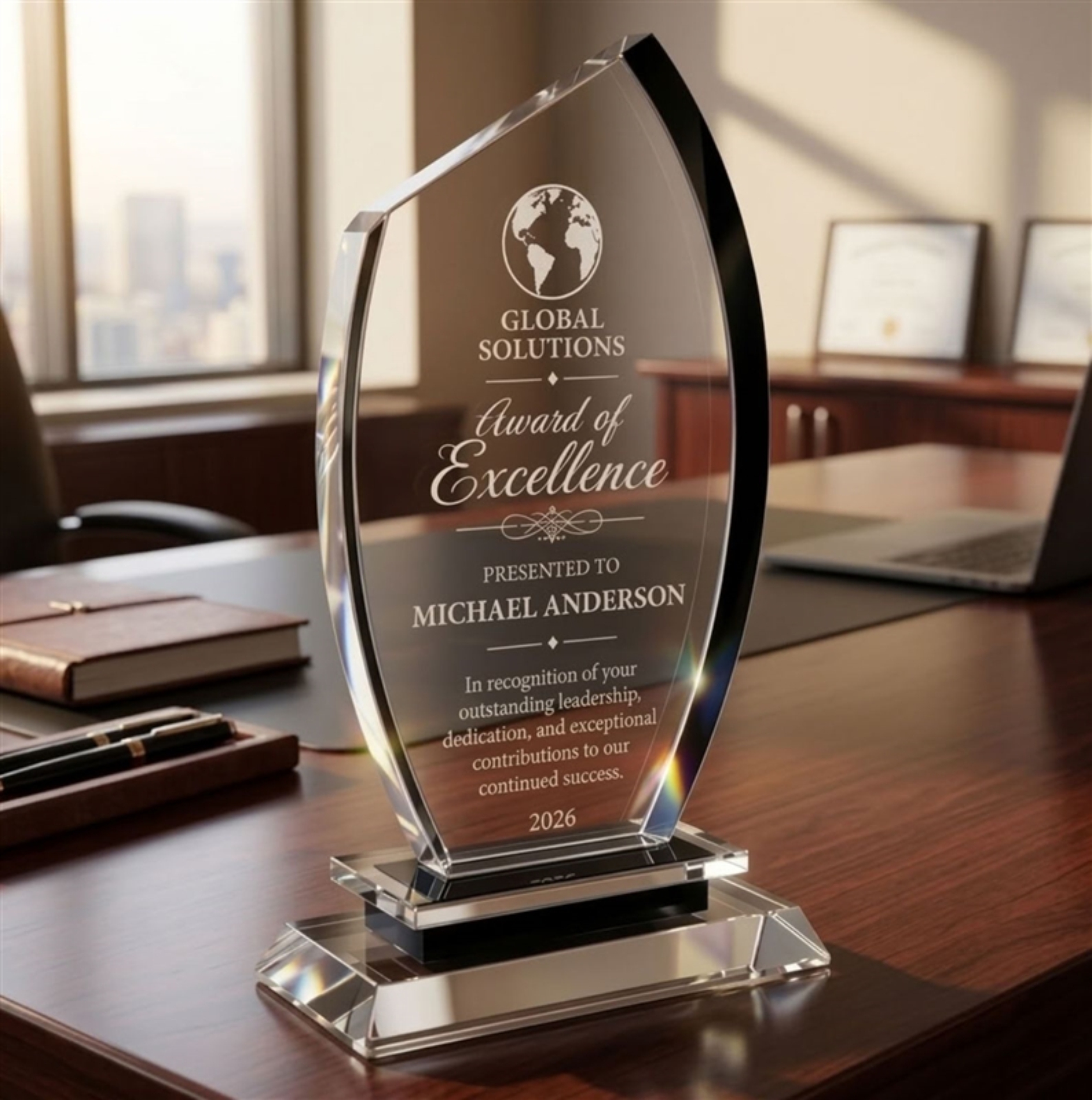 Glass Awards Trophy